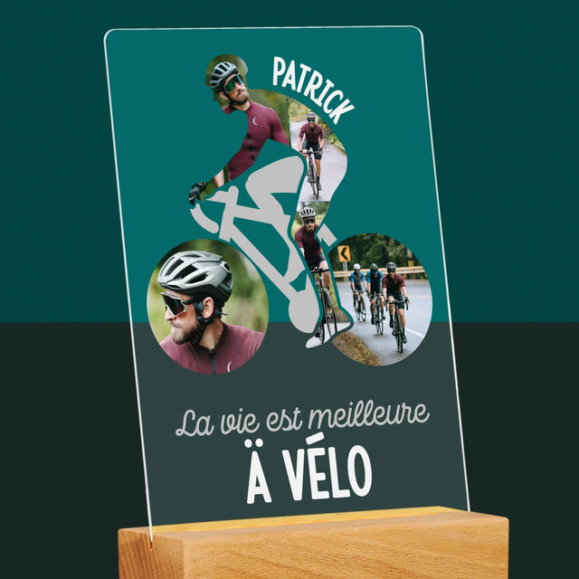 Forme Des Photos: La Vie Est Meilleure À Vélo - Impression Sur Verre Acrylique 