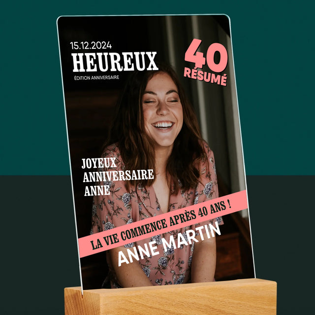La Couverture De Magazine: La Quarantaine Heureuse - Impression Sur Verre Acrylique 