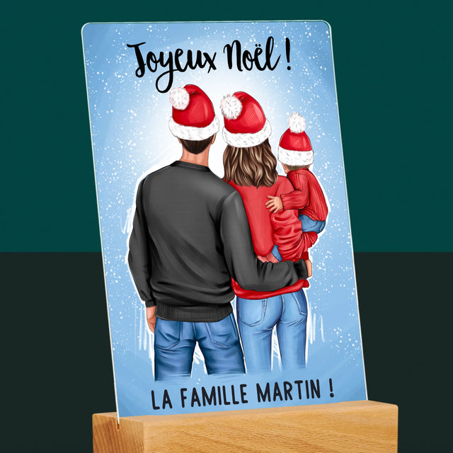 La Création Du Personnage: Famille De Noël - Impression Sur Verre Acrylique 