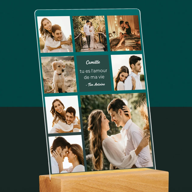Collage Photo: Collage D'Amour - Impression Sur Verre Acrylique