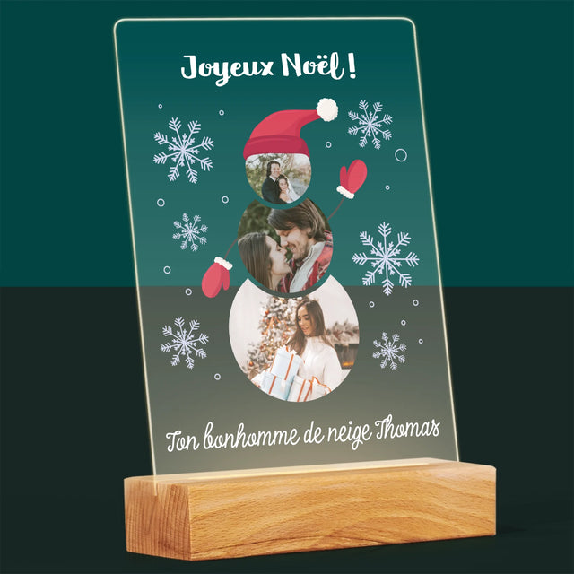 Forme Des Photos: Bonhomme De Neige - Impression Sur Verre Acrylique