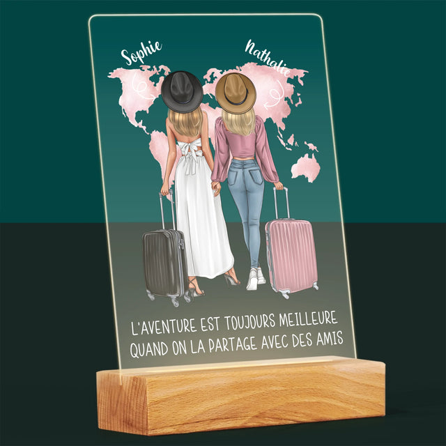 La Création Du Personnage: Amies Voyageuses - Impression Sur Verre Acrylique 