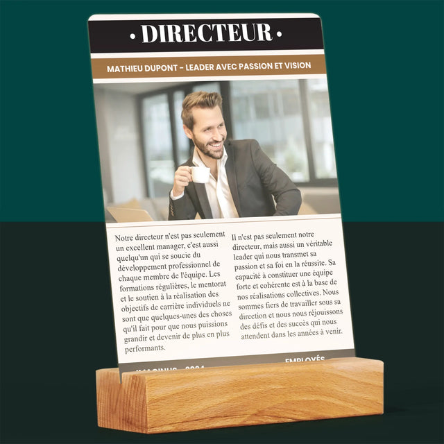 La Couverture De Magazine: Directeur - Impression Sur Verre Acrylique