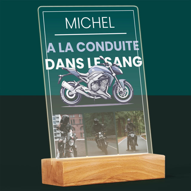 Le Collage Photo: La Conduite Dans Le Sang - Impression Sur Verre Acrylique 