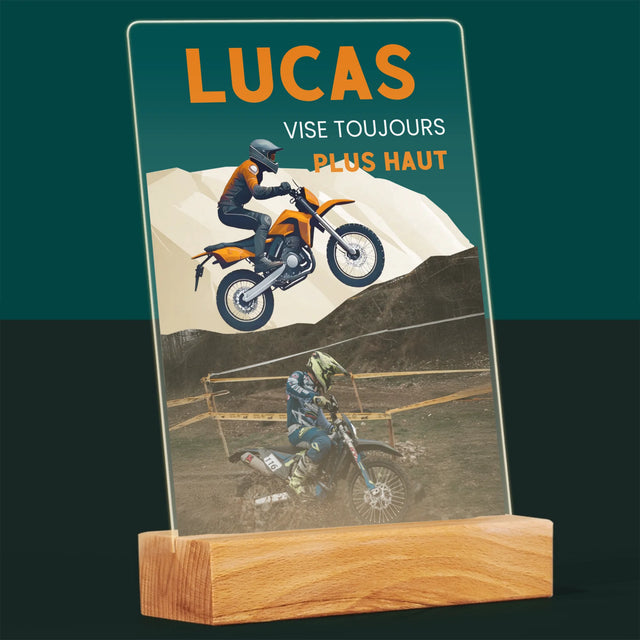 La Photo Et Un Texte: Il Vise Toujours Plus Haut - Impression Sur Verre Acrylique 