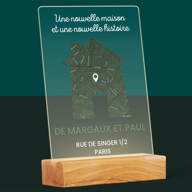 Le Plan De Ville: Nouvelle Maison - Plan De La Ville - Impression Sur Verre Acrylique