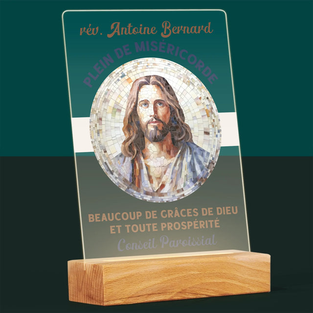 Le Prénom Et Un Texte: Un Prêtre Plein De Miséricorde - Impression Sur Verre Acrylique