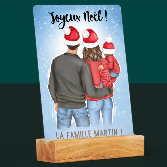 La Création Du Personnage: Famille De Noël - Impression Sur Verre Acrylique 
