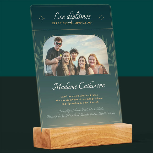 Monogramme: Professeur Merci - Impression Sur Verre Acrylique