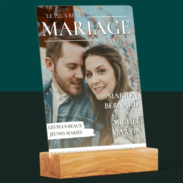 Couverture De Magazine: Le Plus Beau Mariage - Impression Sur Verre Acrylique