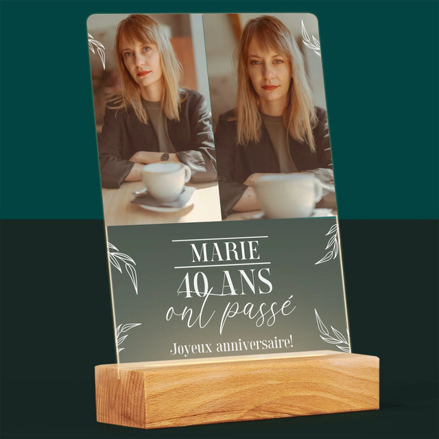 Collage Photo: 40 Ans Ont Passé - Impression Sur Verre Acrylique