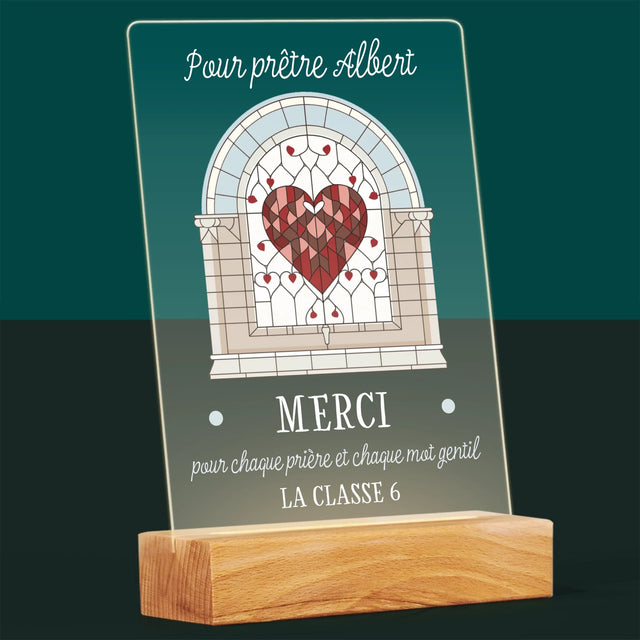 Le Prénom Et Un Texte: Merci Pour Chaque Prière - Impression Sur Verre Acrylique