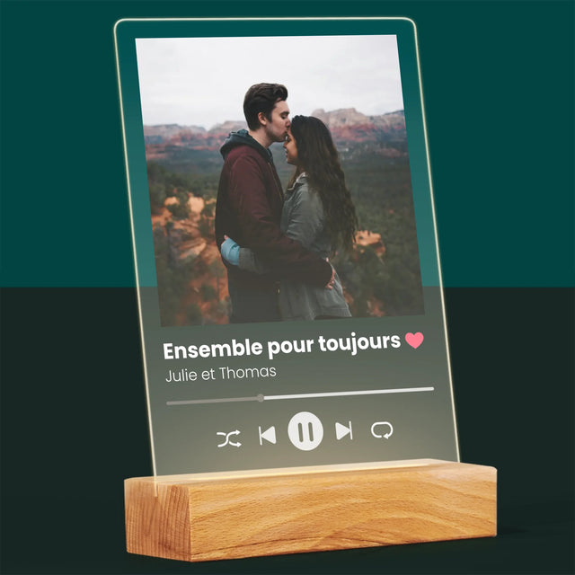 Photo Et Texte: Spotify Avec Ta Photo - Impression Sur Verre Acrylique