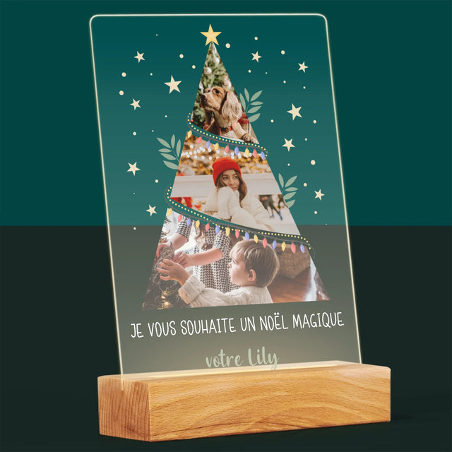 Le Collage Photo: Noël Magique Sapin - Impression Sur Verre Acrylique