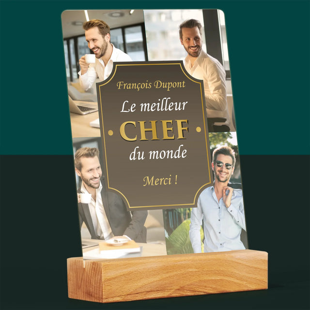 Le Collage Photo: Le Meilleur Patron - Impression Sur Verre Acrylique