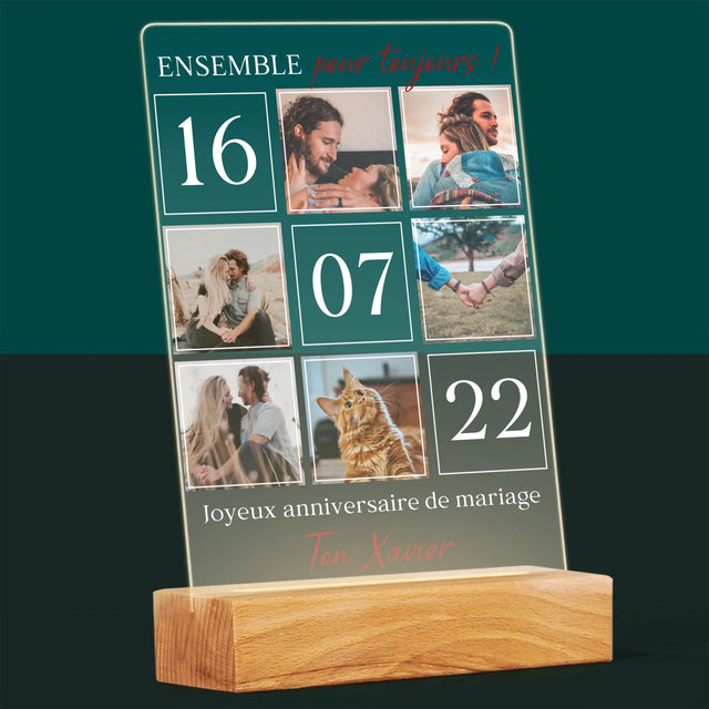 Le Collage Photo: Ensemble Pour Toujours - Impression Sur Verre Acrylique