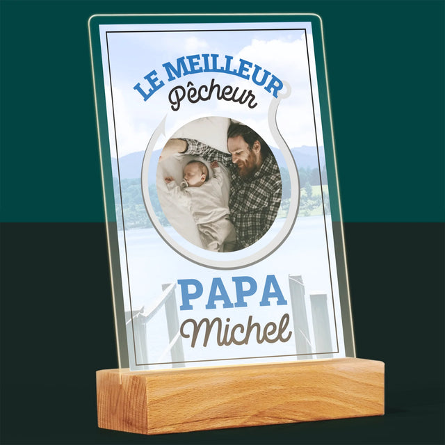 La Photo Et Un Texte: Le Meilleur Pêcheur - Impression Sur Verre Acrylique
