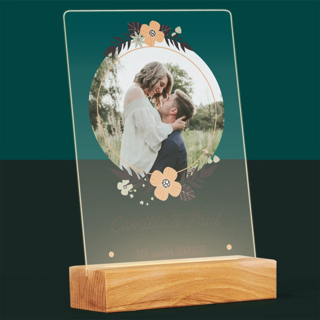 Photo Et Texte: Les Amoureux - Impression Sur Verre Acrylique