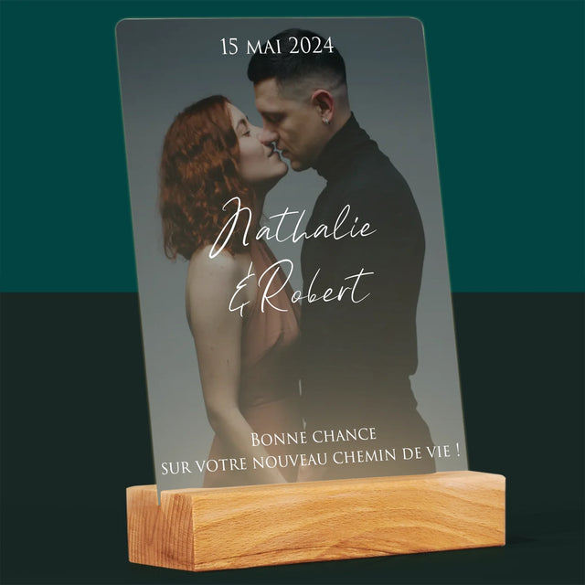 Photo Et Texte: Photo De Mariage, Les Souhaits - Impression Sur Verre Acrylique 