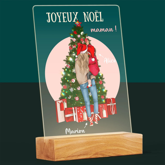 La Création Du Personnage: Joyeux Noël Maman - Impression Sur Verre Acrylique 