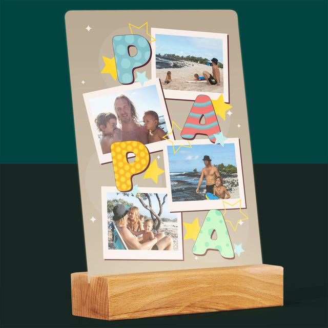 Collage Photo:  Lettres Papa - Impression Sur Verre Acrylique