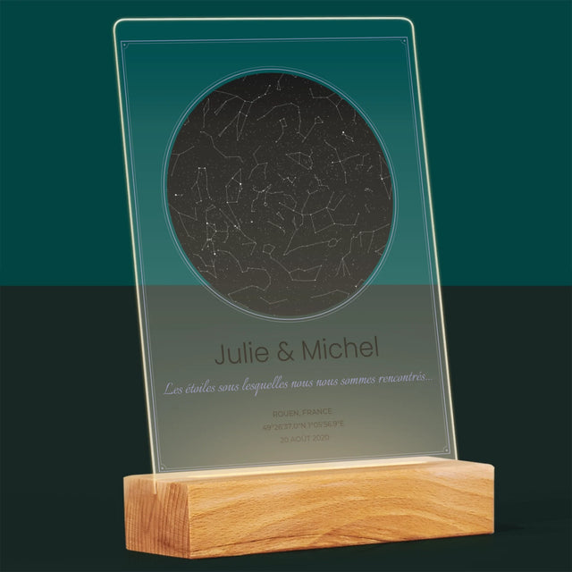 Carte Des Étoiles: Sous Les Étoiles - Impression Sur Verre Acrylique