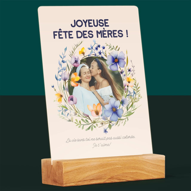 Photo Et Texte: Joyeuse Fête Des Mères ! - Impression Sur Verre Acrylique
