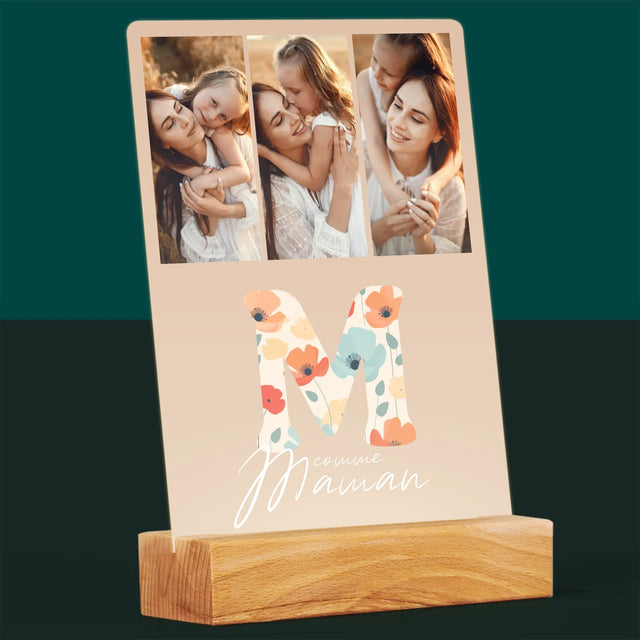Collage Photo: M Comme Maman - Impression Sur Verre Acrylique