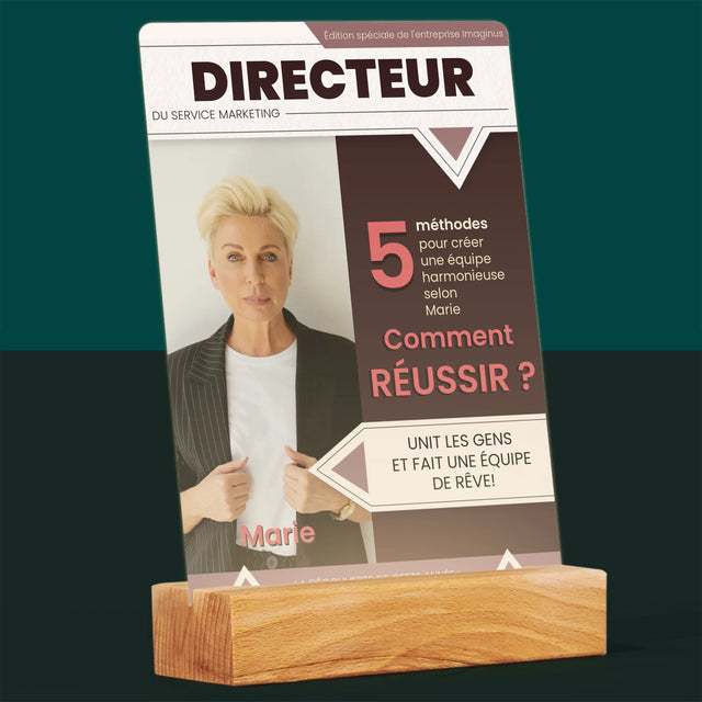 La Couverture De Magazine: Directeur - Impression Sur Verre Acrylique