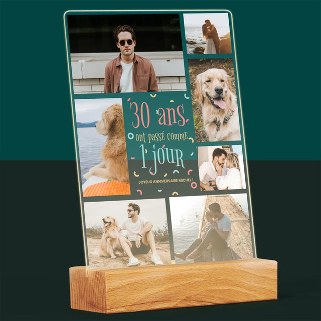 Le Collage Photo: 30 Ans Ont Passé - Impression Sur Verre Acrylique