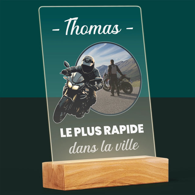 La Photo Et Un Texte: Le Plus Rapide Dans La Ville - Impression Sur Verre Acrylique 