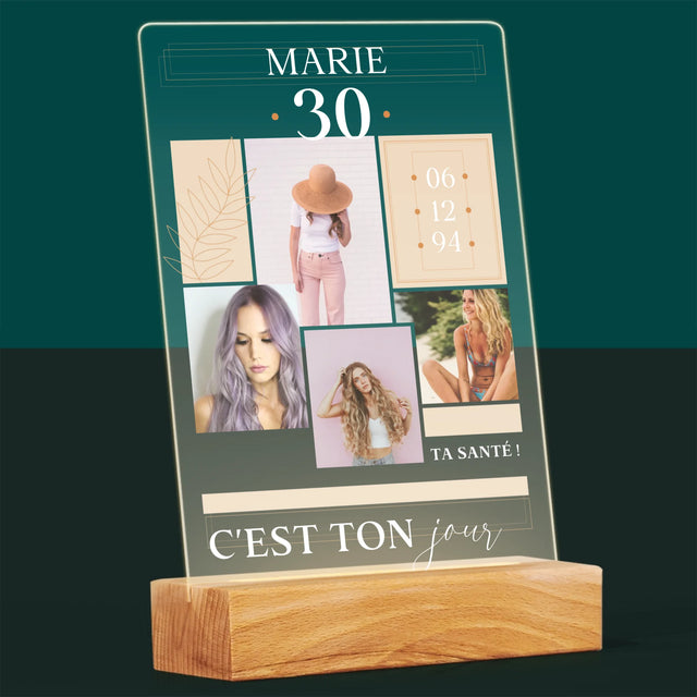 Le Collage Photo: C'Est Ton Jour - Impression Sur Verre Acrylique