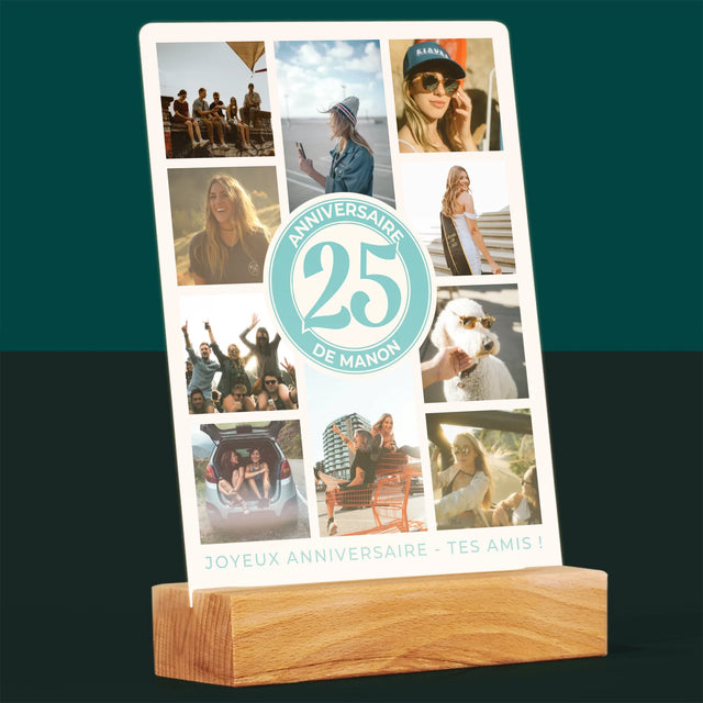 Le Collage Photo: 25 Anniversaire - Impression Sur Verre Acrylique