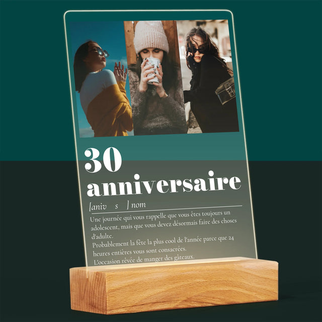 Le Collage Photo: 30E Anniversaire, Définition - Impression Sur Verre Acrylique 
