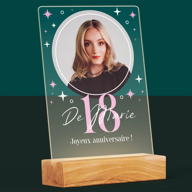 Photo Et Texte: 18, Les Étoiles  - Impression Sur Verre Acrylique 