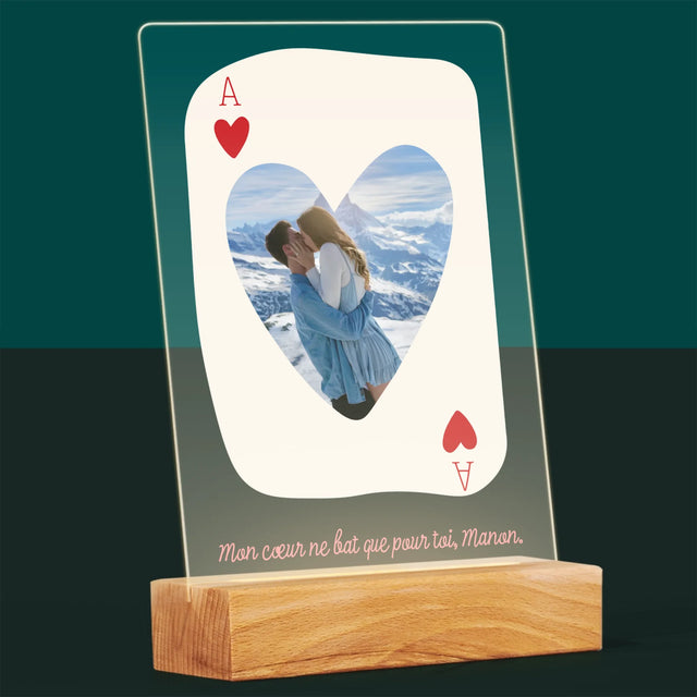 La Photo Et Un Texte: Carte De Saint-Valentin - Impression Sur Verre Acrylique 