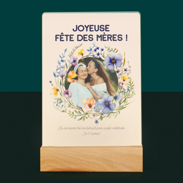 Photo Et Texte: Joyeuse Fête Des Mères ! - Impression Sur Verre Acrylique