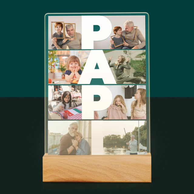 Le Collage Photo: Papi - Impression Sur Verre Acrylique 