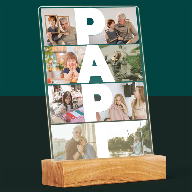 Le Collage Photo: Papi - Impression Sur Verre Acrylique 