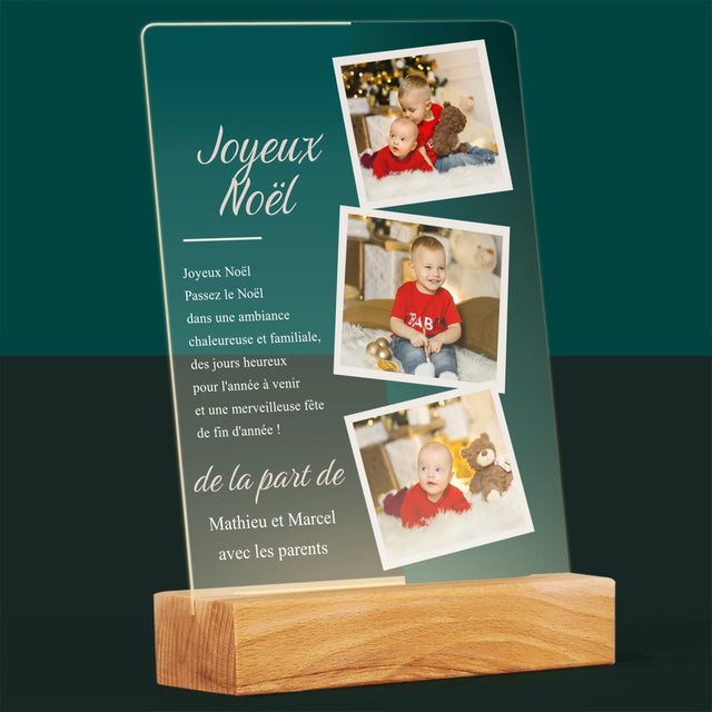 Le Collage Photo: Vœux De Noël - Impression Sur Verre Acrylique