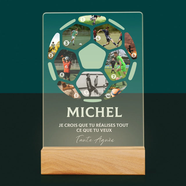 Collage Photo: Le Football, Collage - Impression Sur Verre Acrylique 