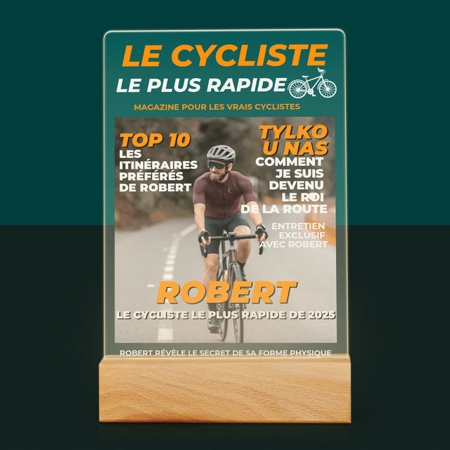 La Couverture De Magazine: Le Cycliste Le Plus Rapide - Impression Sur Verre Acrylique 