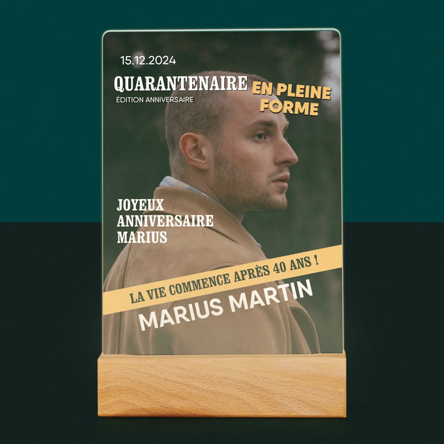 La Couverture De Magazine: Quarantenaire En Pleine Forme - Impression Sur Verre Acrylique 