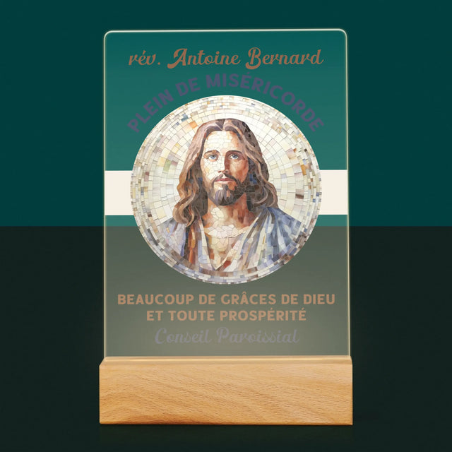 Le Prénom Et Un Texte: Un Prêtre Plein De Miséricorde - Impression Sur Verre Acrylique