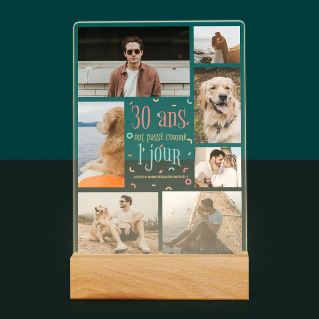 Le Collage Photo: 30 Ans Ont Passé - Impression Sur Verre Acrylique