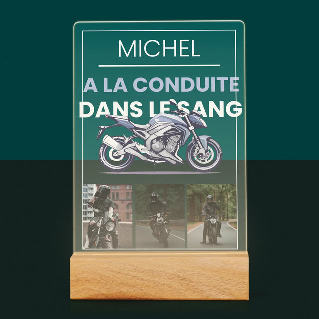 Le Collage Photo: La Conduite Dans Le Sang - Impression Sur Verre Acrylique 