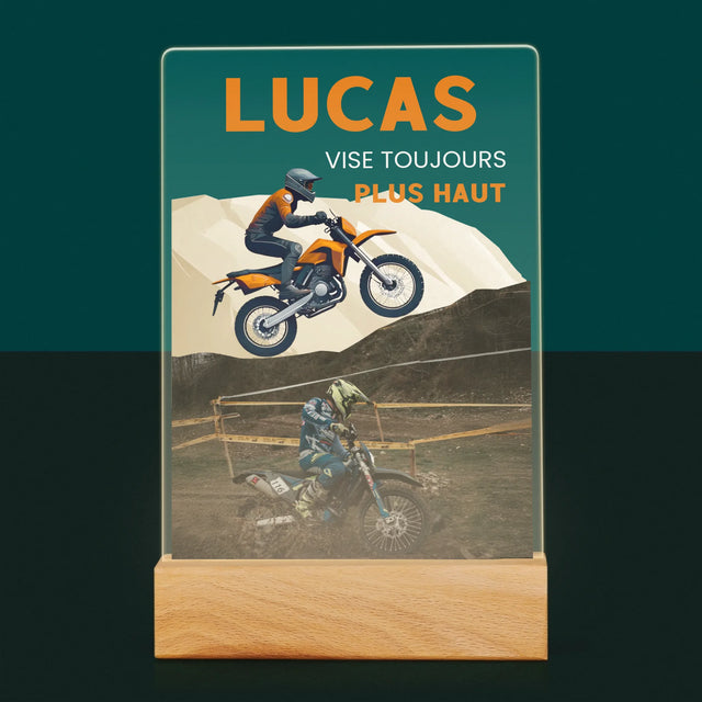 La Photo Et Un Texte: Il Vise Toujours Plus Haut - Impression Sur Verre Acrylique 