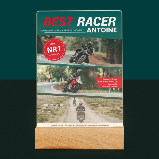 La Couverture De Magazine: Best Racer - Impression Sur Verre Acrylique 