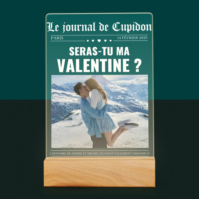 La Couverture De Magazine: Journal De La Saint-Valentin - Impression Sur Verre Acrylique 