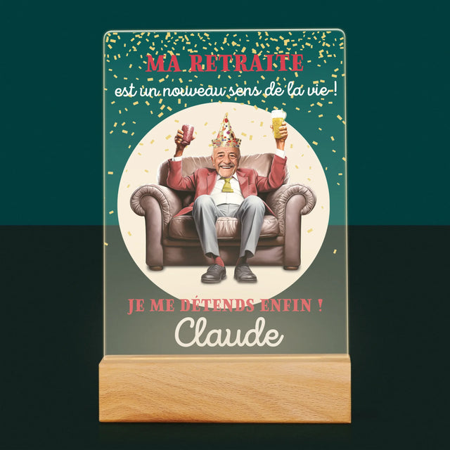 Ton Personnage: La Retraite Est Le Sens De La Vie - Impression Sur Verre Acrylique 